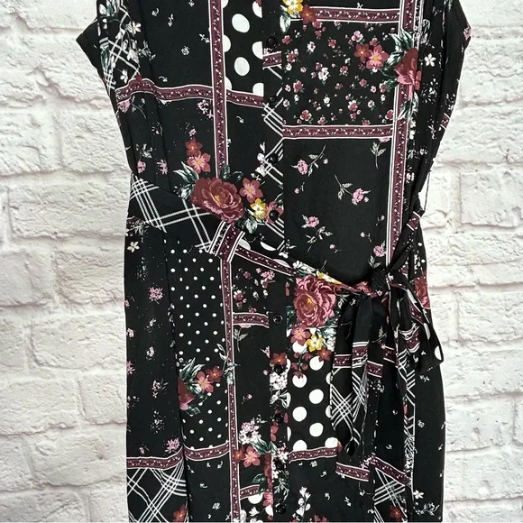 Torrid Patchwork Floral Challis Maxi Shirt Dress NWT - Picture 8 of 16